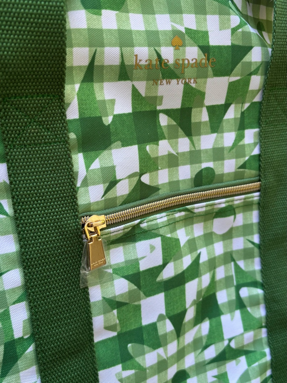 kate spade Green Insulated Print Cooler-Tote (nwt)